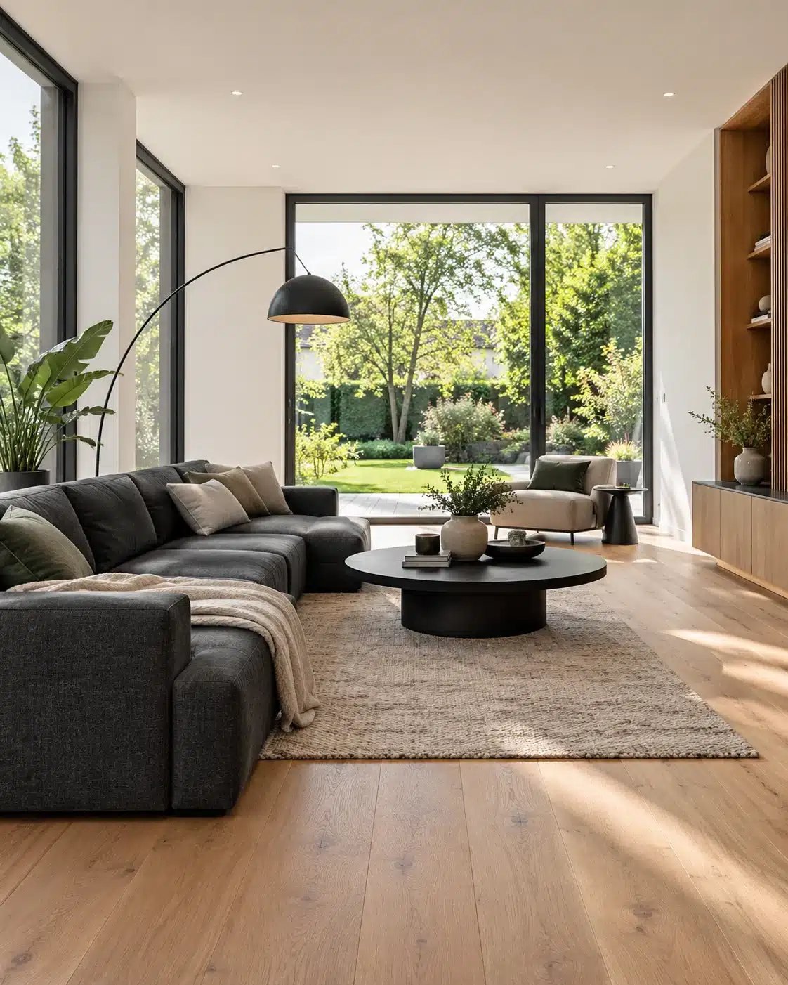 Modern gestalteter Wohnraum